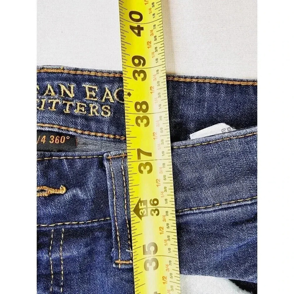 American Eagle Outfitters Size 29X32 Men's Slim Straight Flex/4 360 Blue Jeans - Picture 11 of 12